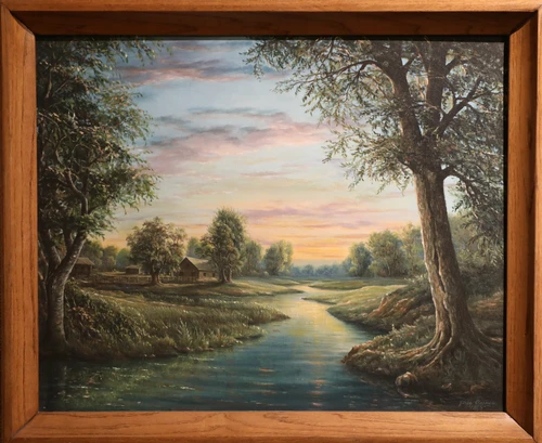 Picture of stream and trees.